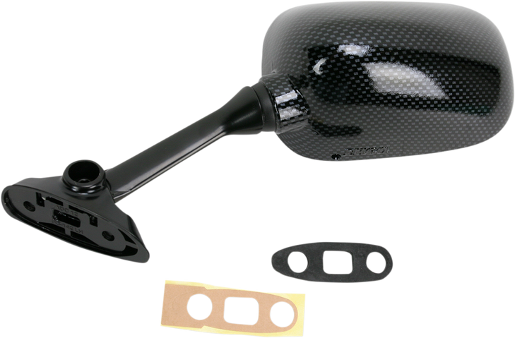 Mirror - Side View - Carbon Fiber - Rectangle - Left - Suzuki 20-69724