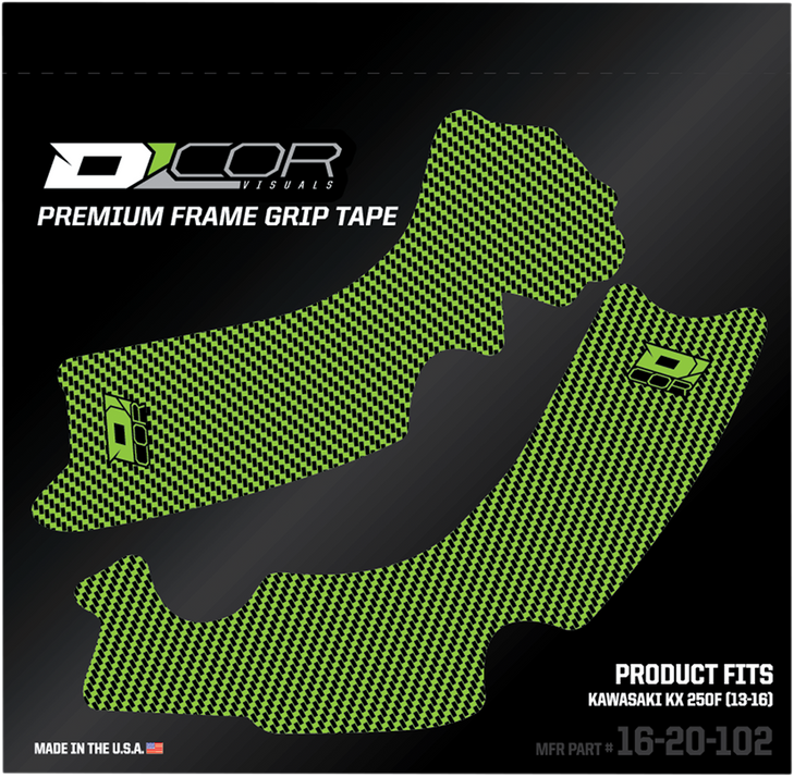 D'Cor Visuals Frame Grip Tape - Green - Kawasaki 16-20-102