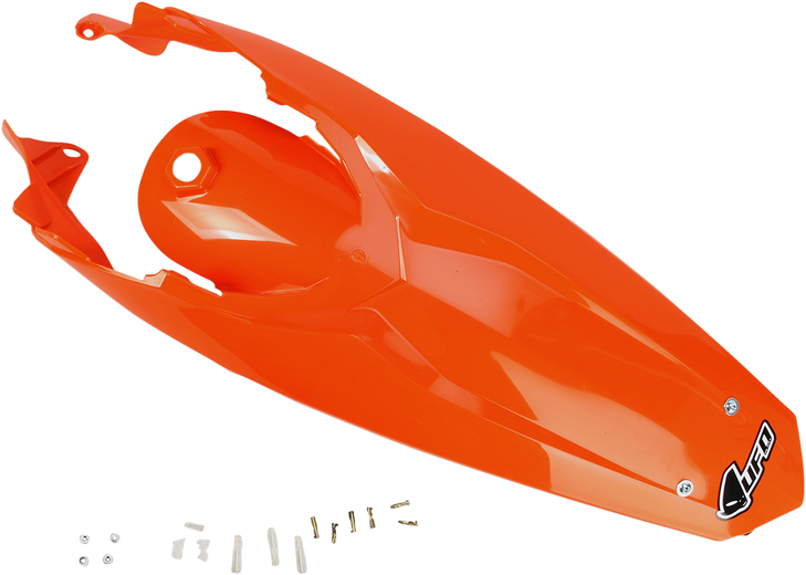Ufo Enduro Rear Fender With Light - '98-'20 Ktm Orange Kt04027-127