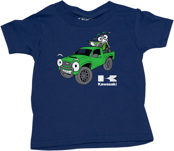 Factory Effex Toddler Kawasaki Truck T-Shirt - Navy - 3T 22-83122
