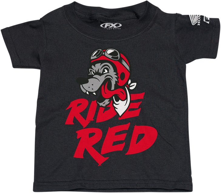 Factory Effex Toddler Honda Ride Red Wolf T-Shirt - Black - 2T 23-83320