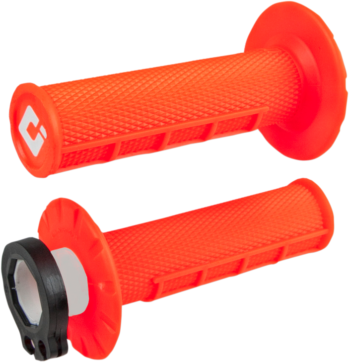 Odi Grips - Mx - Half Waffle - Fluorescent Orange H36Hwo