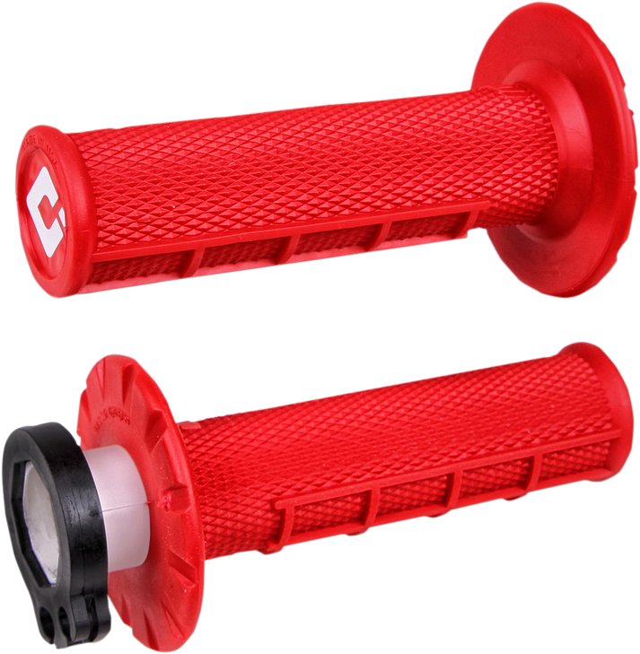 Odi Grips - Mx - Half Waffle - Red H36Hwr