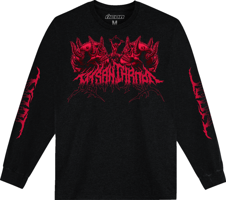Icon Misanthrope Long-Sleeve T-Shirt - Black - 2Xl