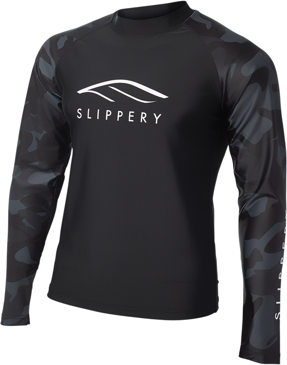 Slippery Rashguard Long-Sleeve Underwear - Black/Camo - Xs