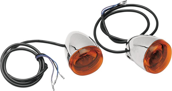 Chris Products Front Signal Light Assembly - Chrome/Amber - Dual-Filament 8500A