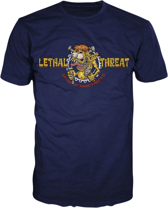 Lethal Threat Skool Of Hard Knocks T-Shirt - Blue - 4Xl Lt20896-4Xl