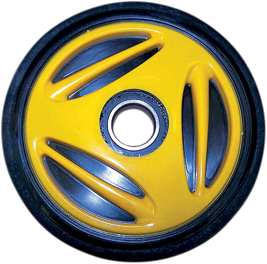Parts Unlimited Idler Wheel With Bearing 6205-2Rs - Yellow - Group 10 - 165 Mm Od X 1" Id