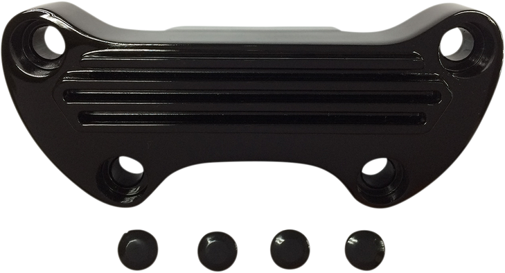 Drag Specialties Handlebar Clamp - Finned - Black