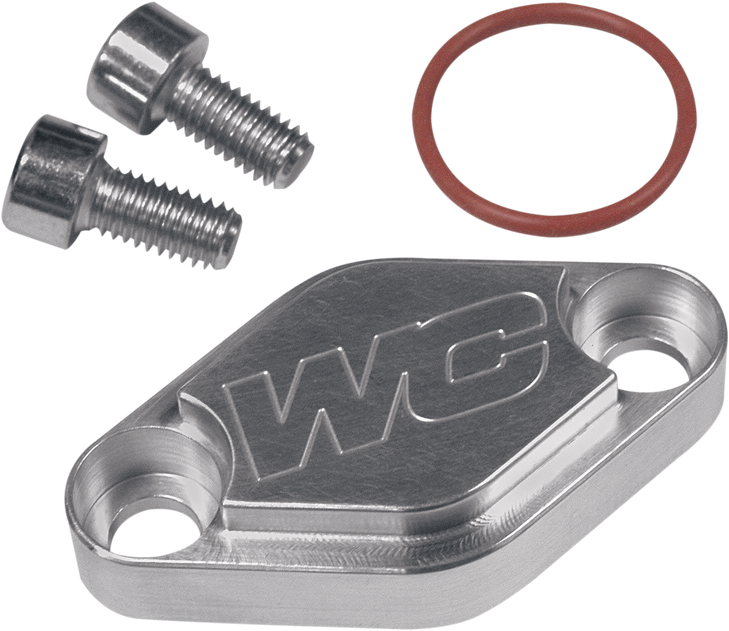 Works Connection Block Off Plate - Silver 31-357