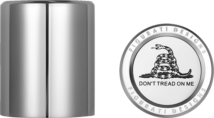 Figurati Designs Docking Hardware Covers - Don'T Tread On Me - Short - Stainless Steel Fd40-Dc-2530-Ss