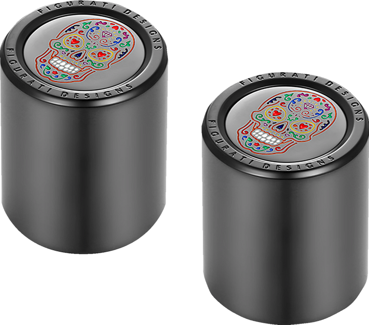 Figurati Designs Docking Cover - Short - Black - Sugar Skull Fd30-Dc-25-30-Blk