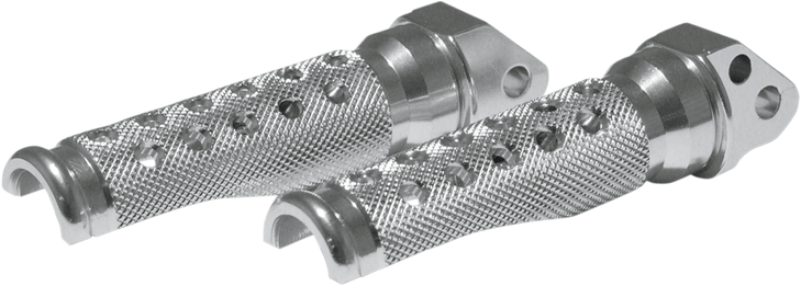 Emgo Footpegs - Slash-Cut - Silver 50-11321A