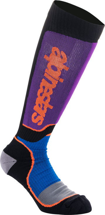 Mx Plus Socks - Black/Purple/Blue/Orange - Large 4702324-1246-L