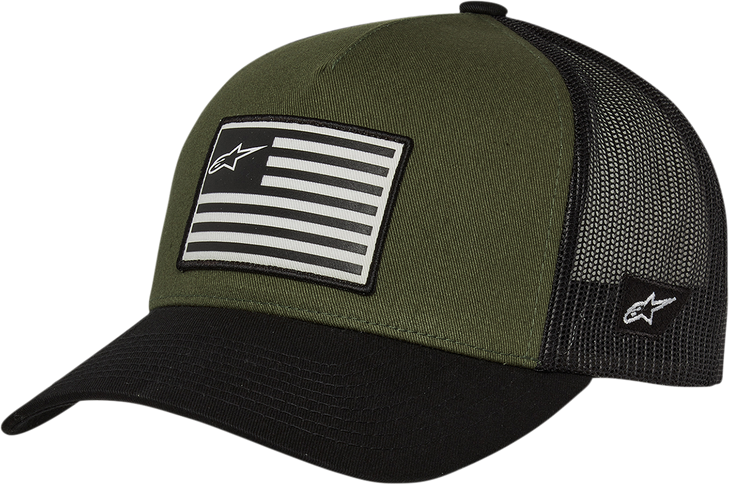 Flag Snapback Hat - Military/Black - One Size 1211810136910Os