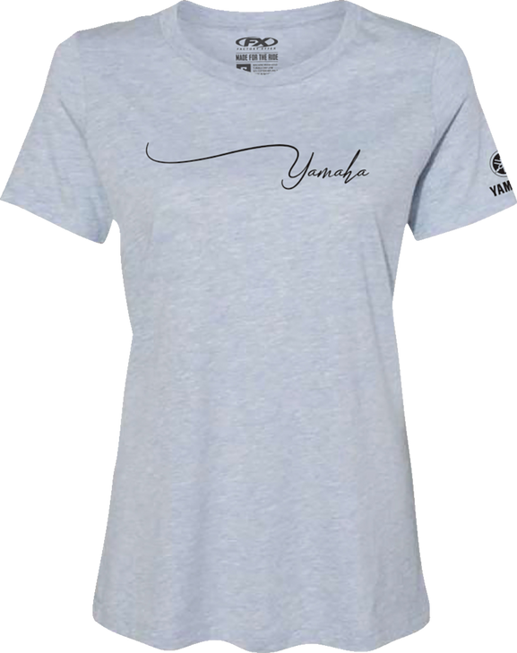 Factory Effex Women'S Yamaha Signature T-Shirt - Light Heather Blue - Xl 27-87246