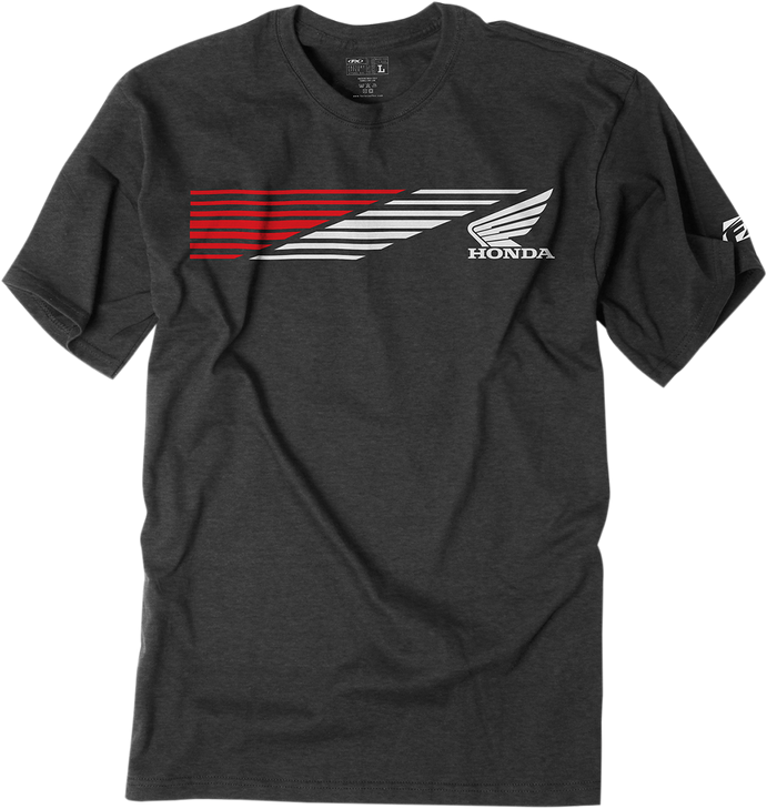 Factory Effex Honda Speed T-Shirt - Heather Charcoal - Large 19-87304