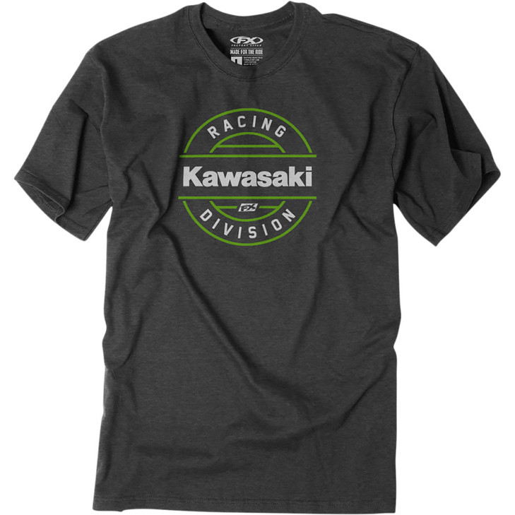 Factory Effex Kawasaki Division T-Shirt - Heather Charcoal - Xl 25-87106