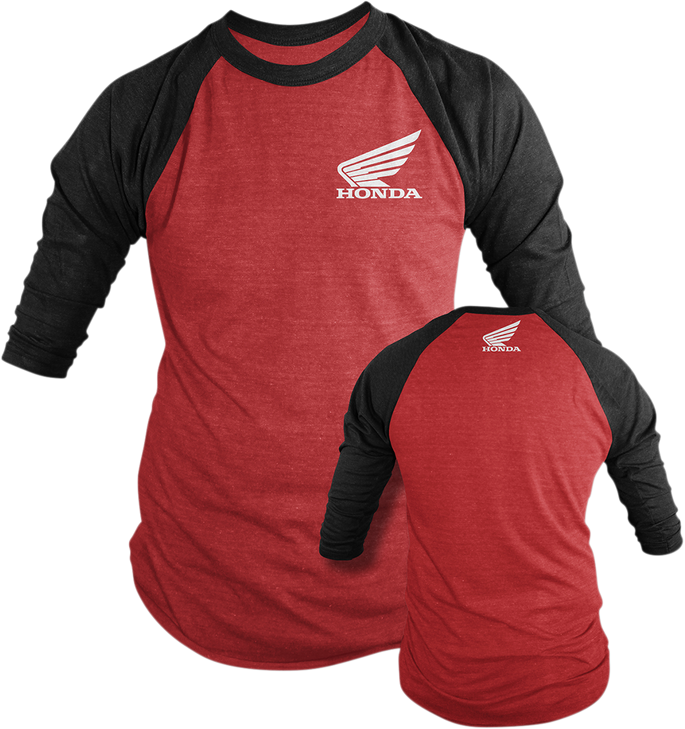 D'Cor Visuals Honda Long-Sleeve T-Shirt - Red/Black - 2Xl 80-111-5