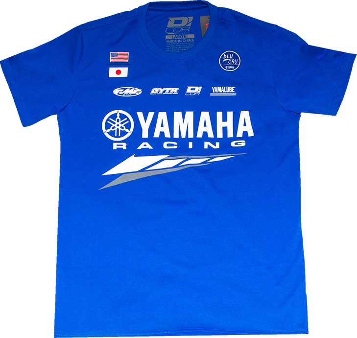 D'Cor Visuals Yamaha Factory T-Shirt - Blue - Xl 80-125-4
