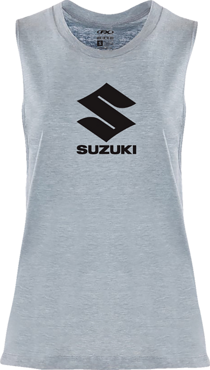 Factory Effex Women'S Suzuki Idol Muscle Tank Top - Light Heather Blue - Large 27-87454