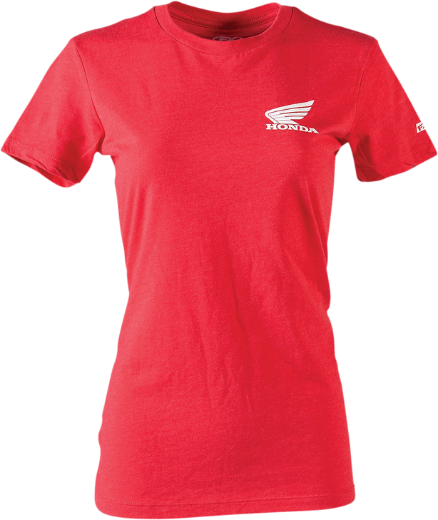 Factory Effex Women'S Honda Icon T-Shirt - Heather Red - Xl 24-87316