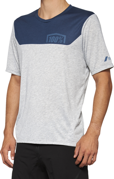 100% Airmatic Short-Sleeve Jersey - Gray/Midnight - Medium 40014-00016