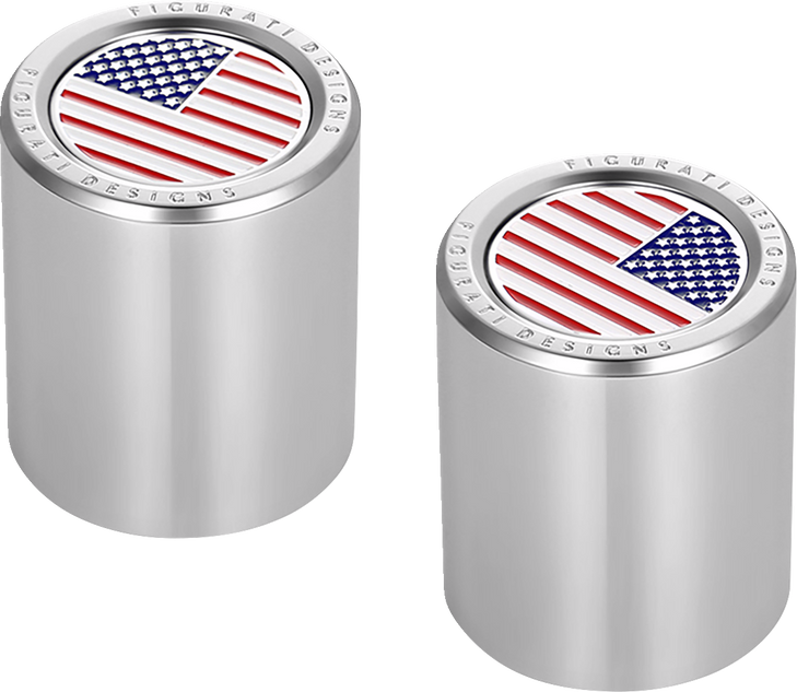 Figurati Designs Docking Hardware Covers - American Flag - Stainless Steel Fd20-Dc-2730-Ss