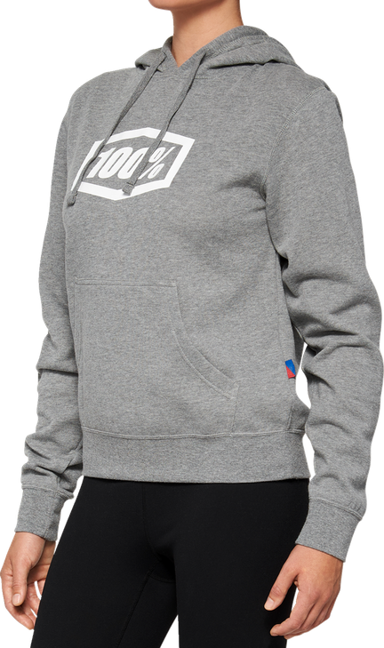 100% Women'S Icon Hoodie - Heather Gray - Xl 20031-00007