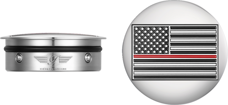 Figurati Designs Swing Arm Covers - Red Line American Flag - Custom - Reversed Fd73-Afrl-Ss