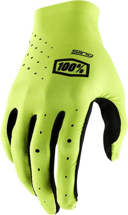 100% Sling Mx Gloves - Fluorescent Yellow - Small 10023-00005
