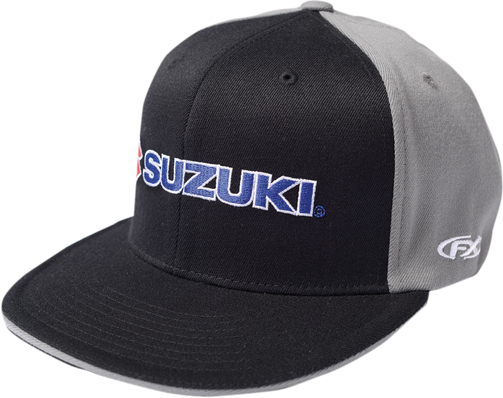 Factory Effex Suzuki Flexfit Hat - Black/Gray - Large/Xl 15-88456