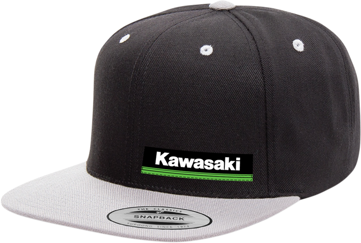 Factory Effex Kawasaki Wedge Hat - Black/Gray 23-86100