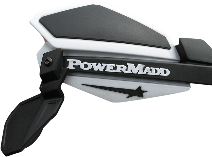 Powermadd Mirror - Star Series - Side View - Round - Standard - Fixed Mount/Folded-In - Black - Kit 34289