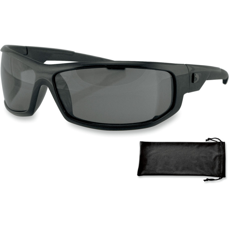 Bobster Axl Sunglasses - Gloss Black - Smoke Eaxl001