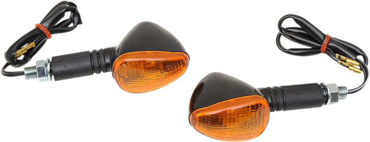 K&S Technologies Marker Lights - Single Filament - Black/Amber 25-8400