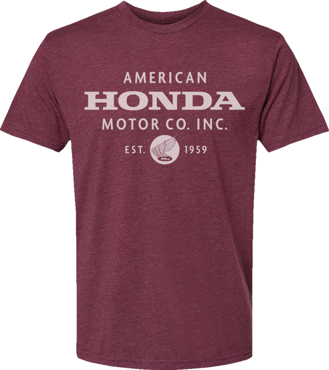 Honda Apparel Honda Motor Company T-Shirt - Maroon - 2Xl Np21S-M3022-2X