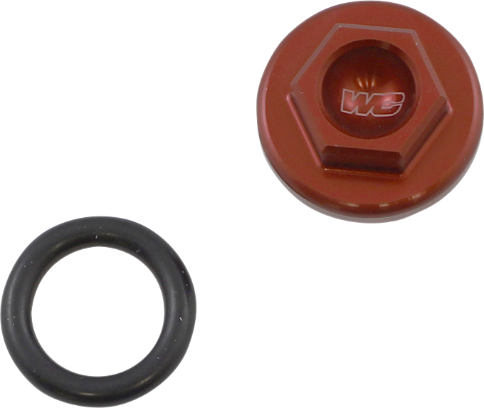 Works Connection Oil Filler Plug - Red - Honda 24-077