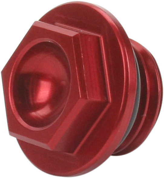 Works Connection Aluminum Oil Filler Plug - Red - Honda/Kawasaki/Yamaha 24-070