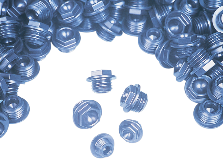 Works Connection Oil Plug - Blue - Kawasaki/Suzuki/Yamaha/Honda 24-002