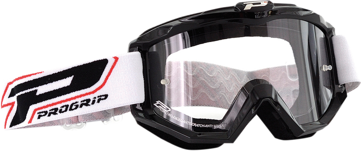 Pro Grip 3201 Raceline Goggle - Black - Clear Pz3201Ne
