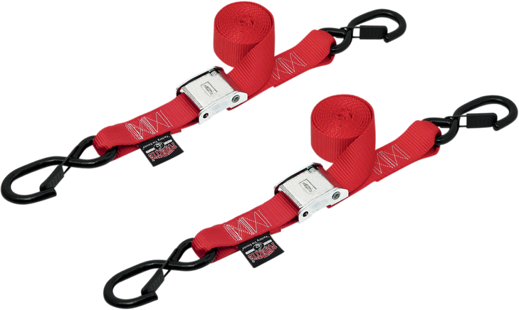 Powertye Mfg. Cam Tie-Downs - 1-1/2" X 5-1/2' - Red 28621-S