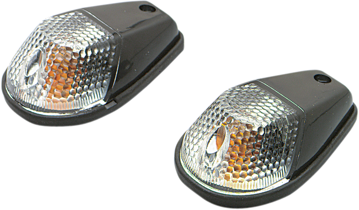 Flush Mount Marker Lights - Black/Clear 25-8022