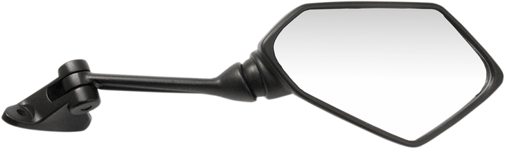Emgo Mirror - Side View - Polygon - Black - Right 20-43101