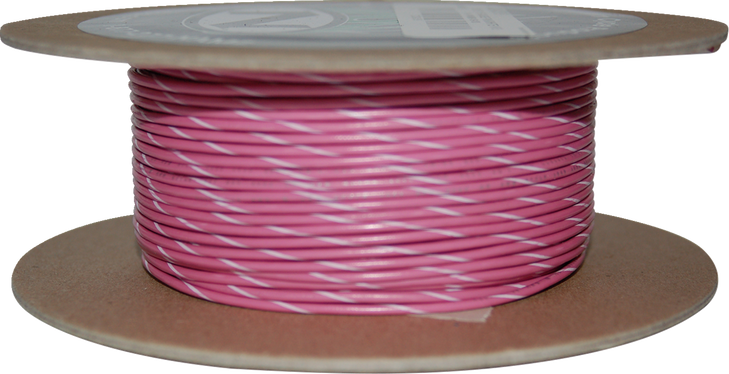 Namz 100' Wire Spool - 20 Gauge - Pink/White Nwr-109-100-20
