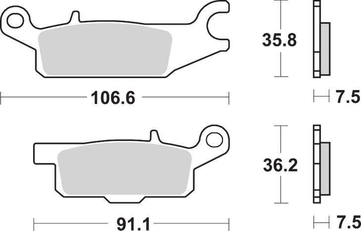 Sbs Off-Road Sintered Brake Pads - Yfm 850Si