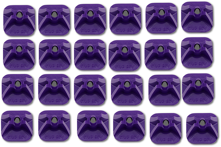 Stud Boy Single Backer Plates - Purple - 24 Pack 2513-P1-Pur