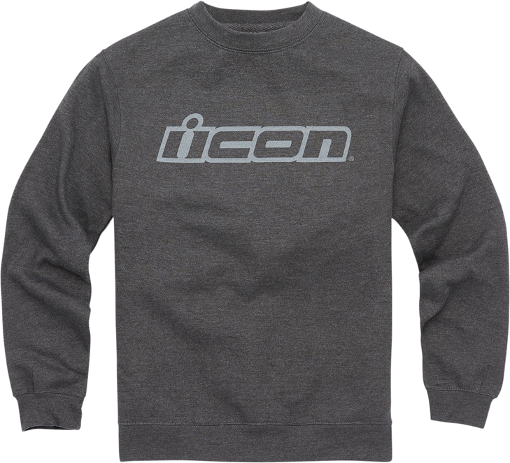 Icon Icon Slant Crewneck Sweatshirt - Charcoal - Medium