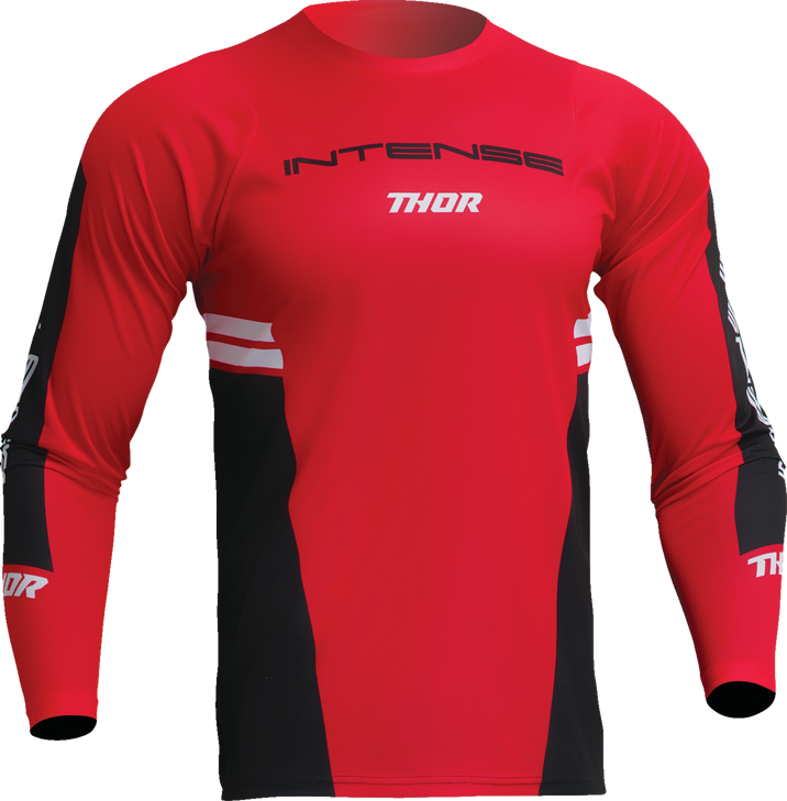 Thor Intense Assist Berm Long-Sleeve Jersey - Red/Black - Large