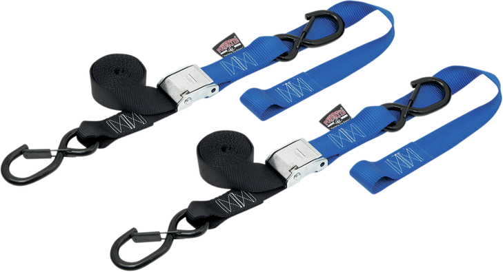 Powertye Mfg. Cam Tie-Downs - 1-1/2" X 6-1/2' - Black/Blue 29623-S